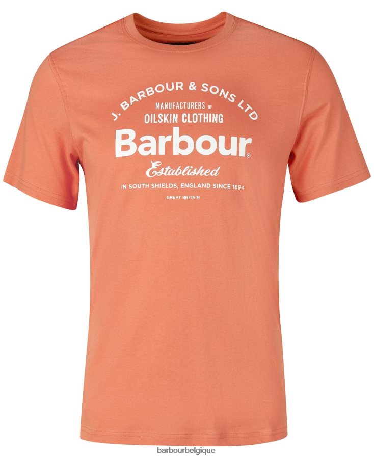vêtements Barbour t-shirt brairton craie bleue Hommes T2L6ZP772