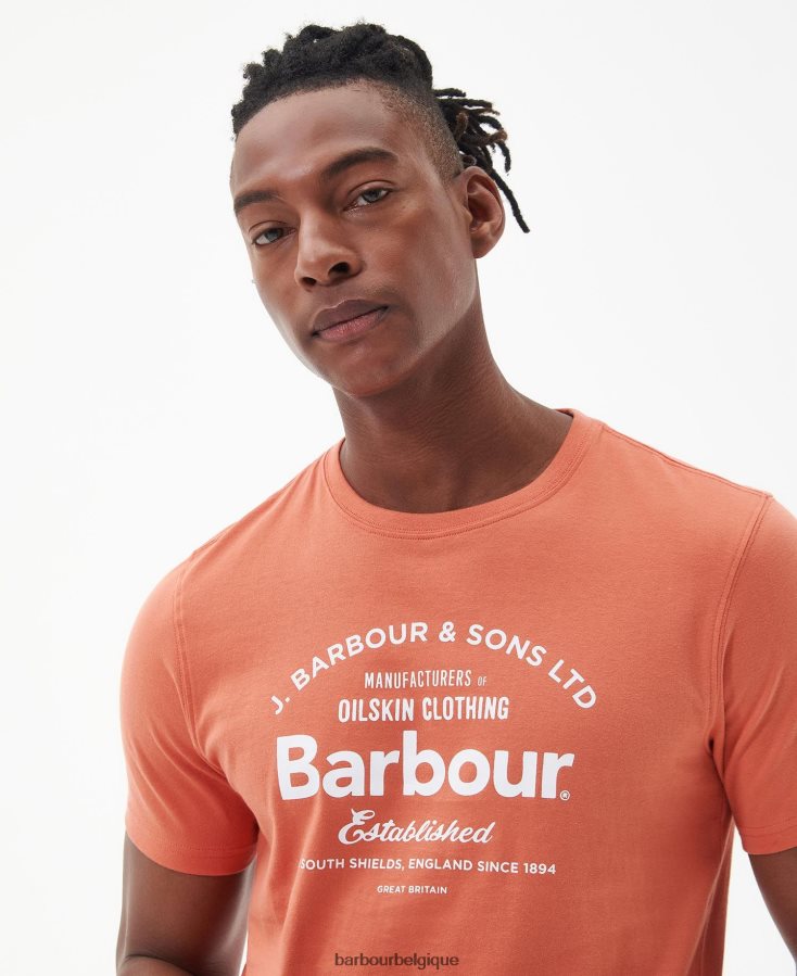 vêtements Barbour t-shirt brairton craie bleue Hommes T2L6ZP772