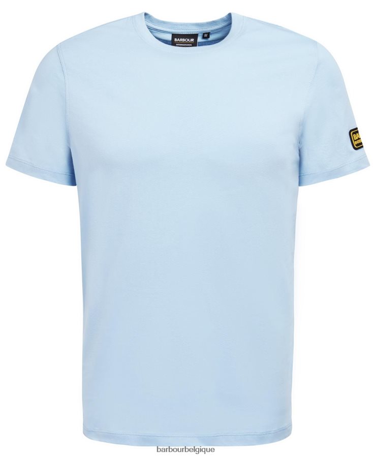vêtements Barbour t-shirt concepteur bleu délavé Hommes T2L6ZP827