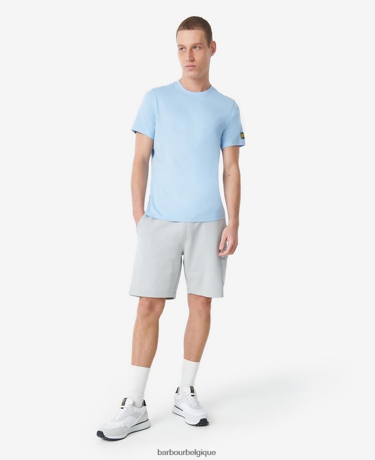 vêtements Barbour t-shirt concepteur bleu délavé Hommes T2L6ZP827