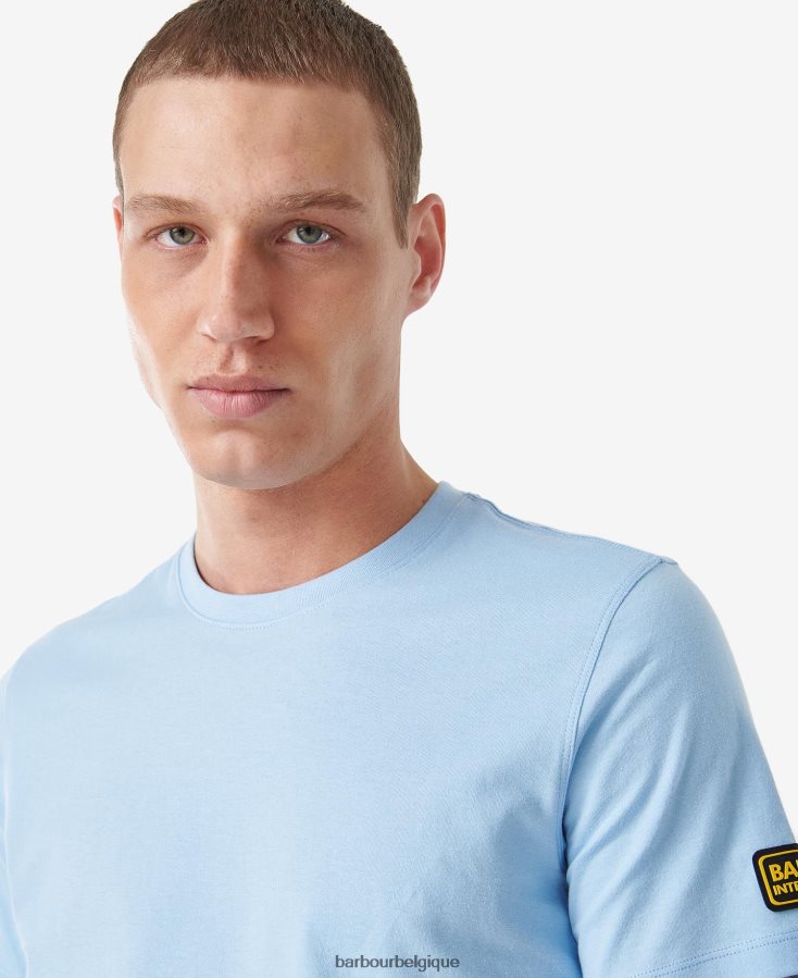 vêtements Barbour t-shirt concepteur bleu délavé Hommes T2L6ZP827