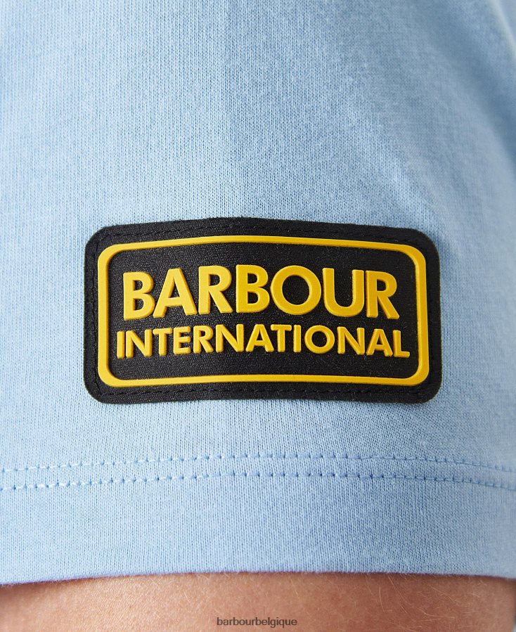 vêtements Barbour t-shirt concepteur bleu délavé Hommes T2L6ZP827