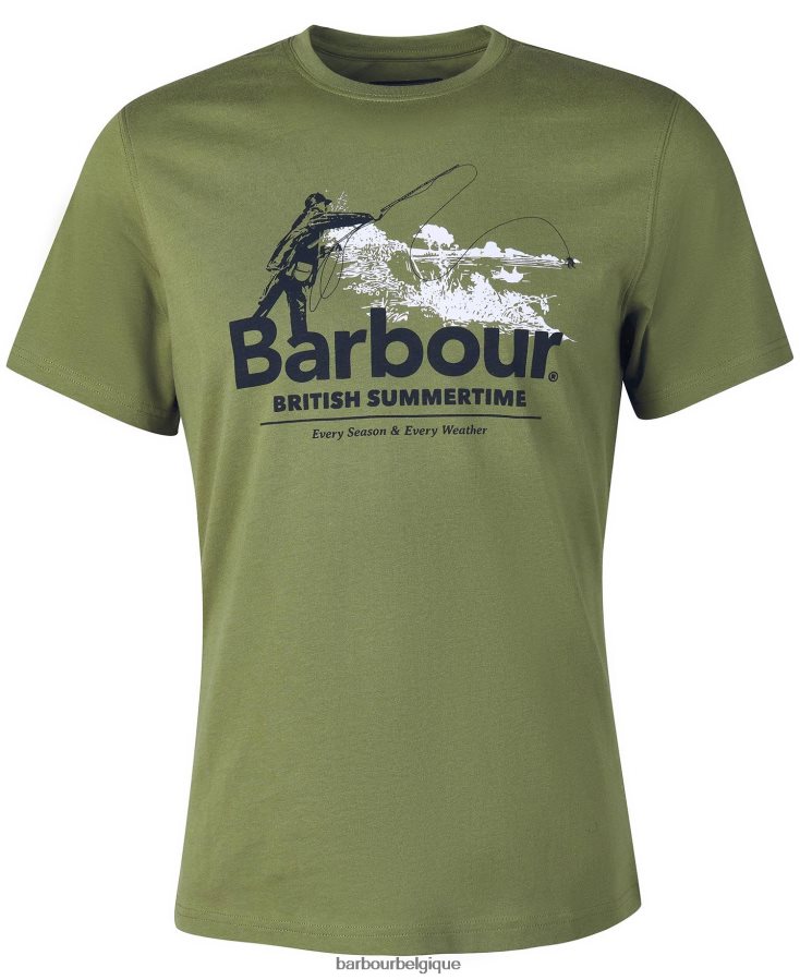 vêtements Barbour t-shirt coulé orange fané Hommes T2L6ZP745