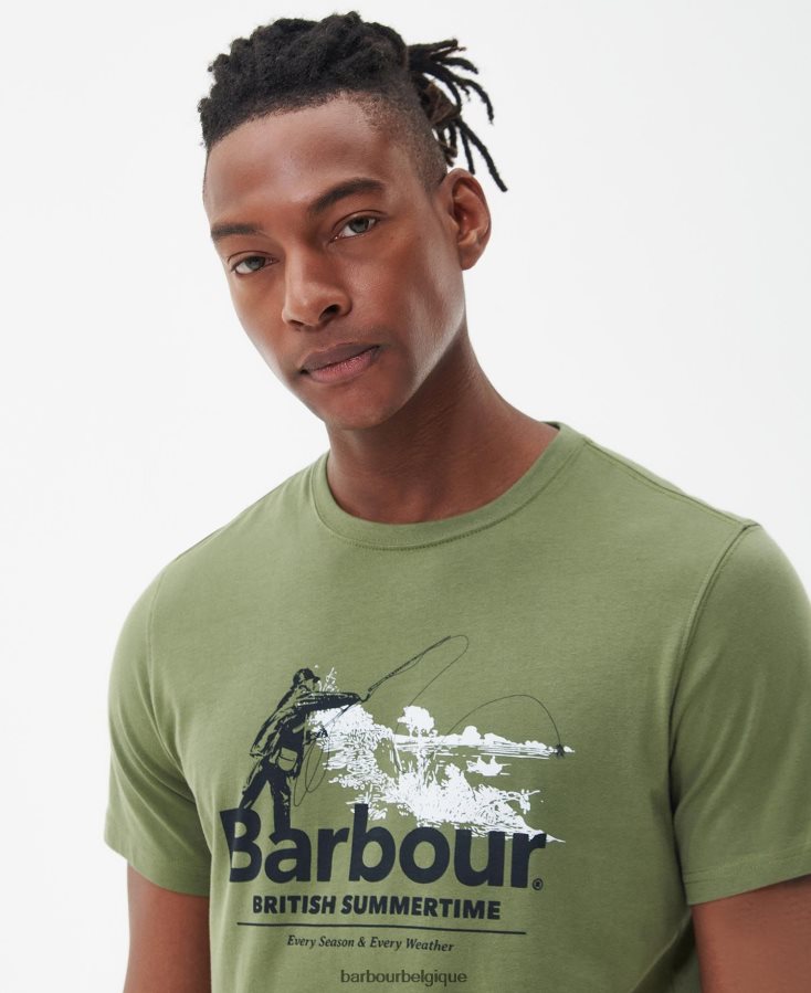 vêtements Barbour t-shirt coulé orange fané Hommes T2L6ZP745