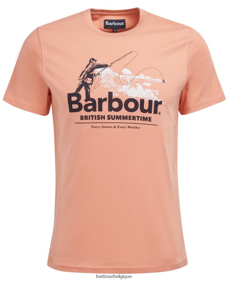 vêtements Barbour t-shirt coulé orange fané Hommes T2L6ZP810