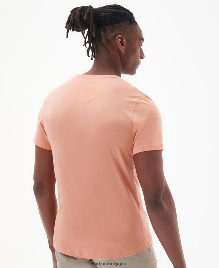 vêtements Barbour t-shirt coulé orange fané Hommes T2L6ZP810