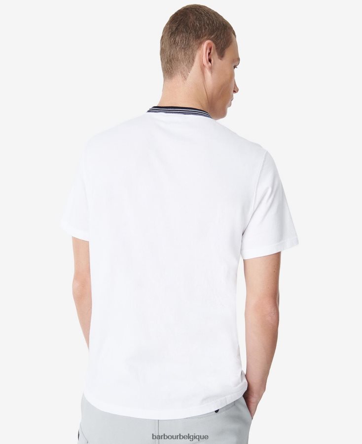 vêtements Barbour t-shirt darley blanc classique Hommes T2L6ZP818