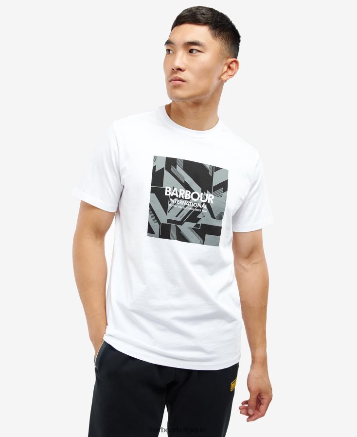 vêtements Barbour t-shirt darwen blanc classique Hommes T2L6ZP902