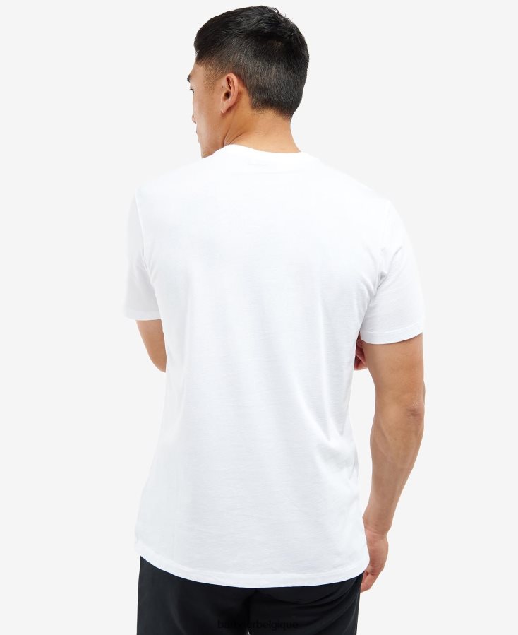 vêtements Barbour t-shirt darwen blanc classique Hommes T2L6ZP902