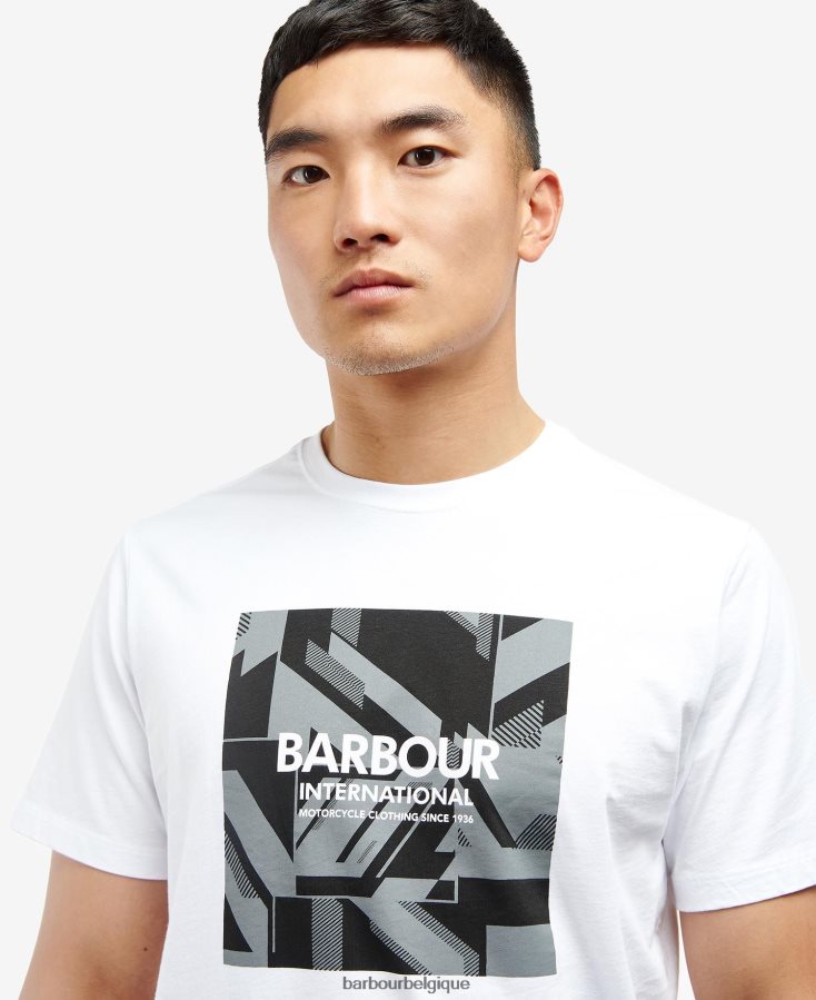 vêtements Barbour t-shirt darwen blanc classique Hommes T2L6ZP902