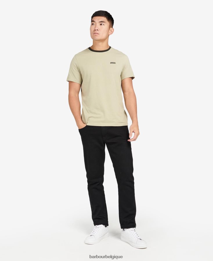 vêtements Barbour t-shirt de verrouillage sable de cavalerie Hommes T2L6ZP871