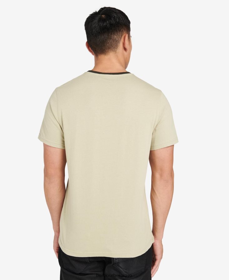 vêtements Barbour t-shirt de verrouillage sable de cavalerie Hommes T2L6ZP871
