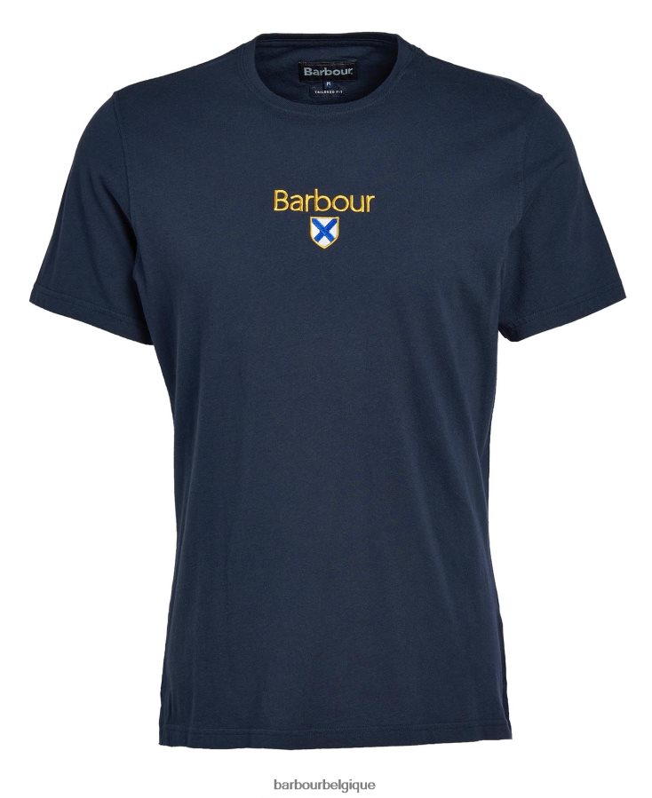vêtements Barbour t-shirt emblème jaune délavé Hommes T2L6ZP863
