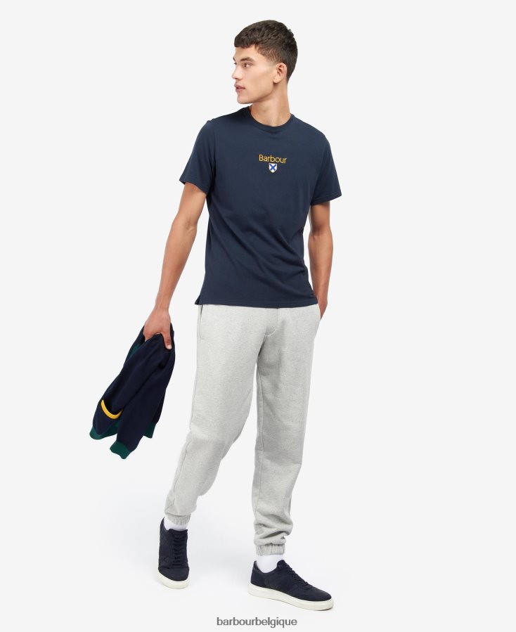 vêtements Barbour t-shirt emblème jaune délavé Hommes T2L6ZP863