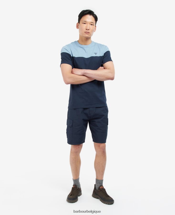 vêtements Barbour t-shirt à empiècements owton marine classique Hommes T2L6ZP951