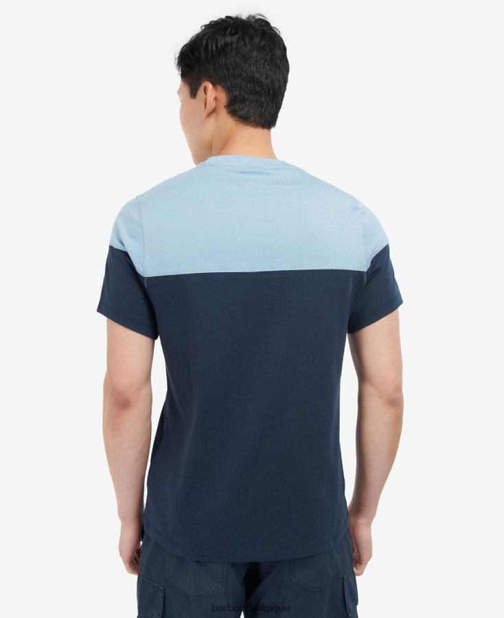 vêtements Barbour t-shirt à empiècements owton marine classique Hommes T2L6ZP951