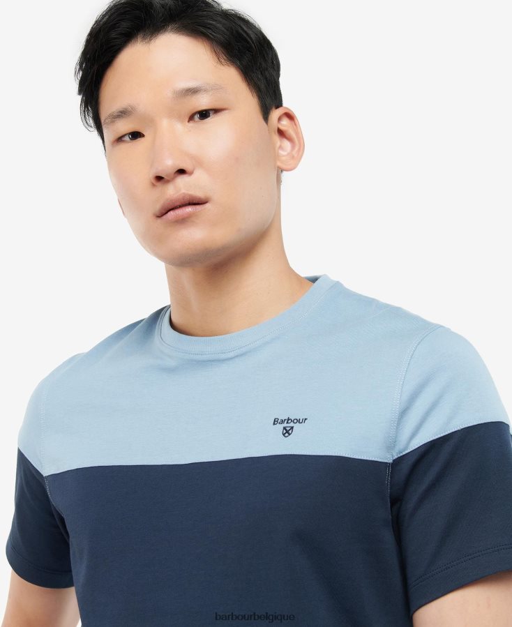 vêtements Barbour t-shirt à empiècements owton marine classique Hommes T2L6ZP951