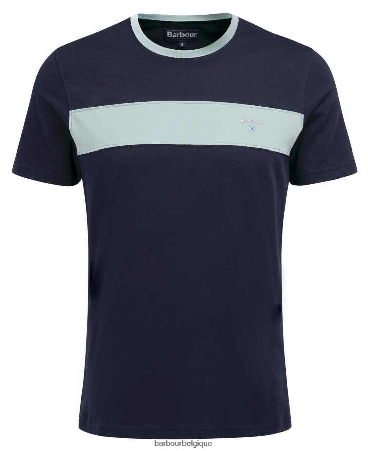 vêtements Barbour t-shirt à empiècements steaford blanc classique Hommes T2L6ZP763