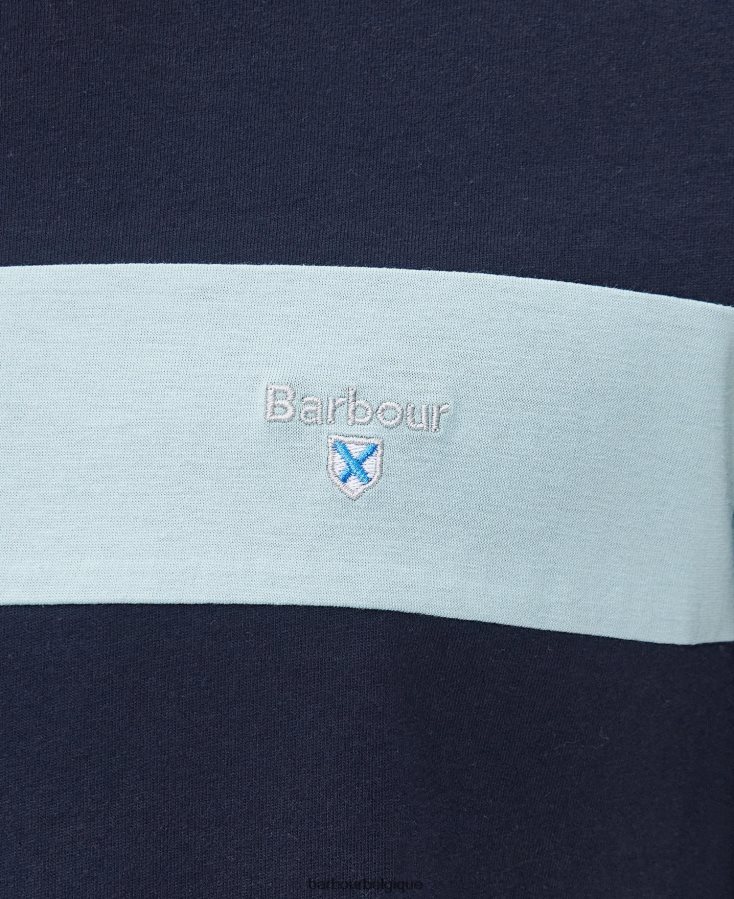 vêtements Barbour t-shirt à empiècements steaford blanc classique Hommes T2L6ZP763