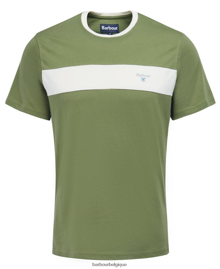 vêtements Barbour t-shirt à empiècements steaford blanc classique Hommes T2L6ZP788