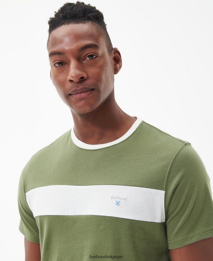 vêtements Barbour t-shirt à empiècements steaford blanc classique Hommes T2L6ZP788