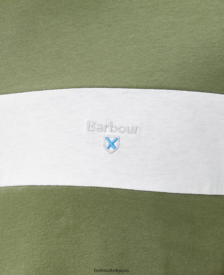 vêtements Barbour t-shirt à empiècements steaford blanc classique Hommes T2L6ZP788