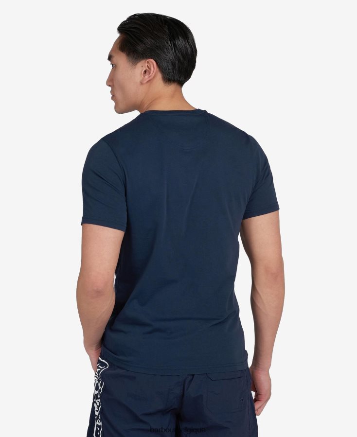 vêtements Barbour t-shirt essentiel à petit logo marine Hommes T2L6ZP874
