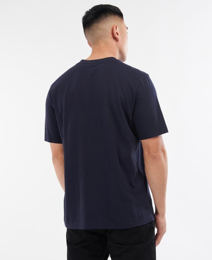 vêtements Barbour t-shirt formule ciel de nuit Hommes T2L6ZP834