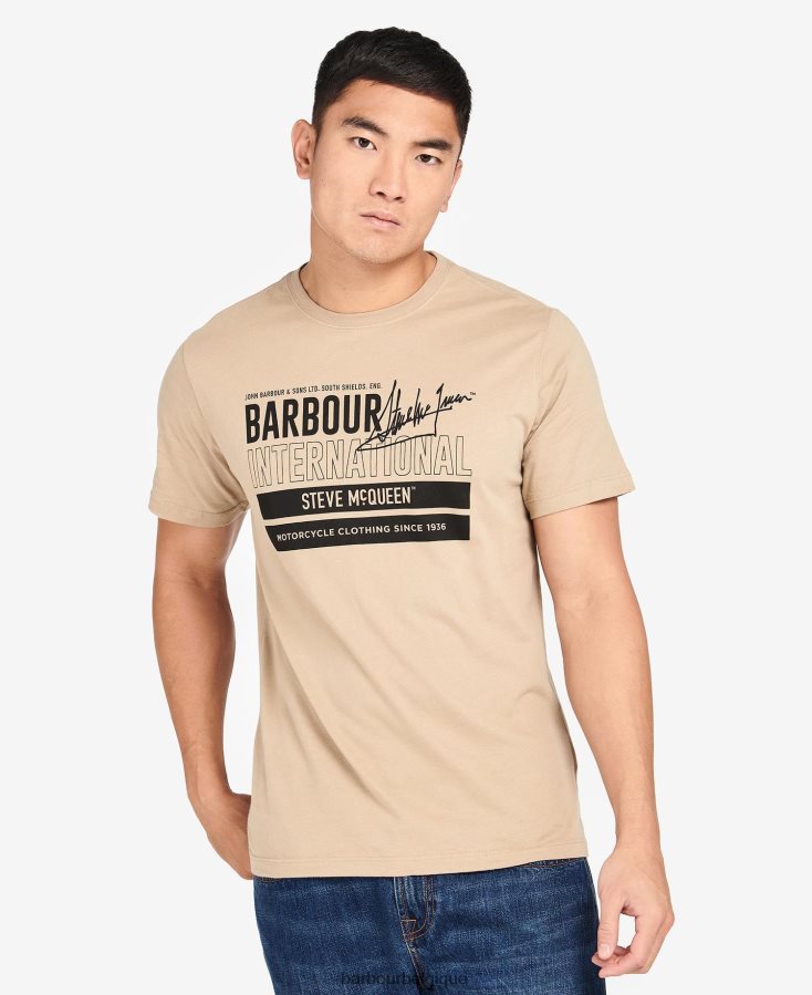 vêtements Barbour t-shirt graphique barry insigne bleu Hommes T2L6ZP956