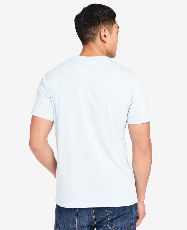 vêtements Barbour t-shirt graphique barry insigne bleu Hommes T2L6ZP967