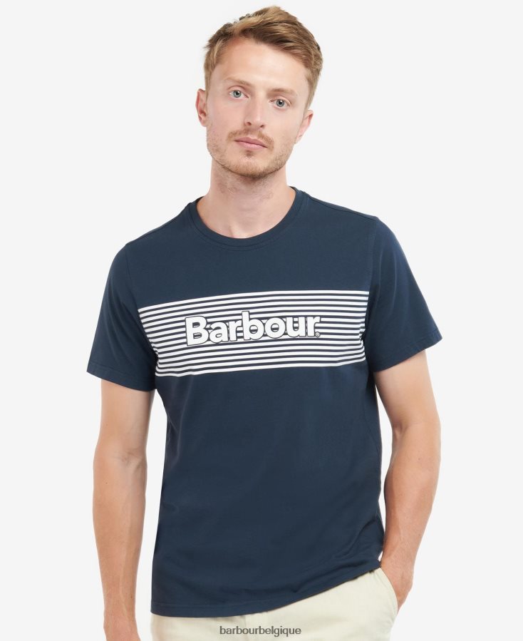 vêtements Barbour t-shirt graphique coudon marine classique Hommes T2L6ZP856