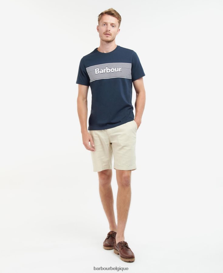 vêtements Barbour t-shirt graphique coudon marine classique Hommes T2L6ZP856