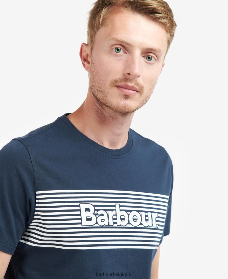 vêtements Barbour t-shirt graphique coudon marine classique Hommes T2L6ZP856