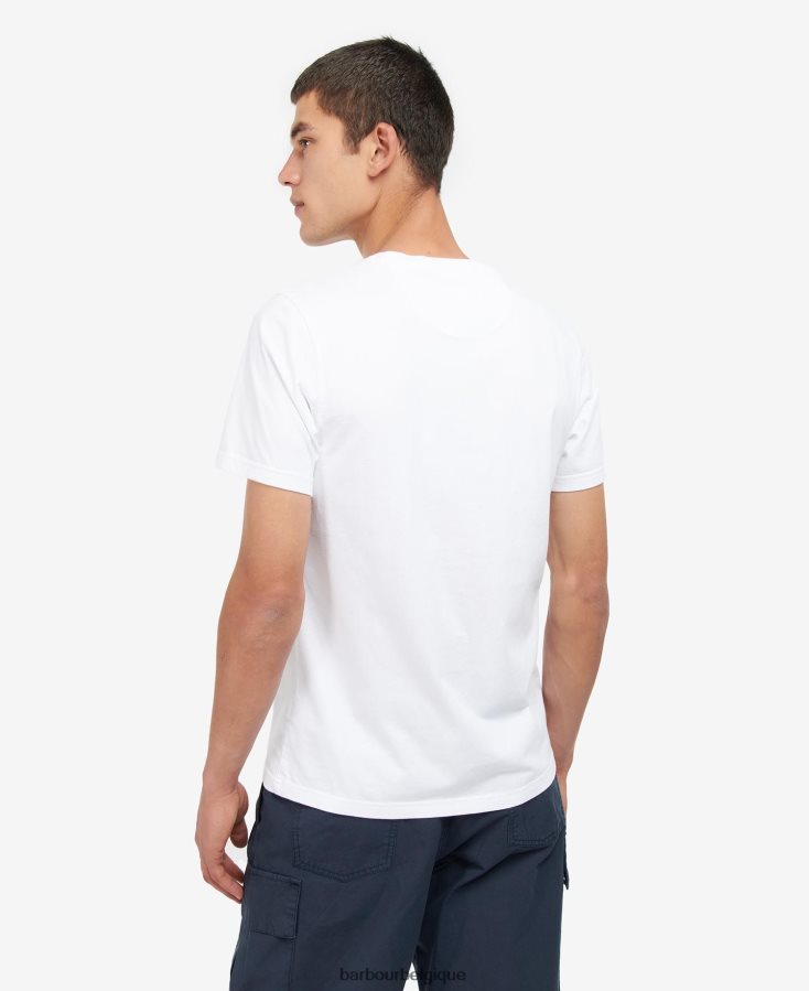 vêtements Barbour t-shirt graphique coudon marine classique Hommes T2L6ZP876