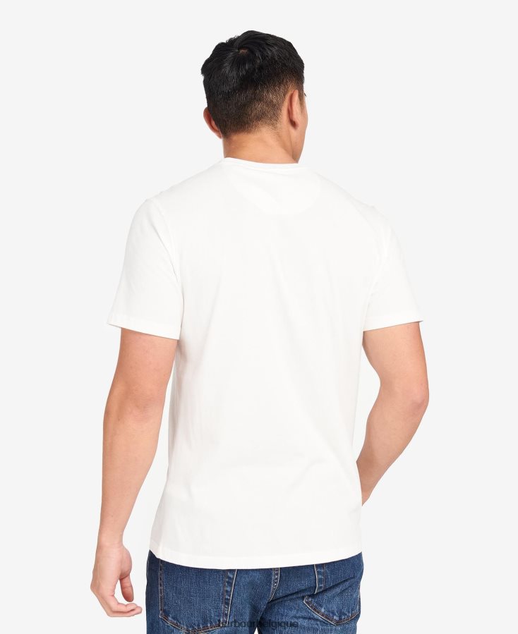 vêtements Barbour t-shirt graphique harris ciel pâle Hommes T2L6ZP969