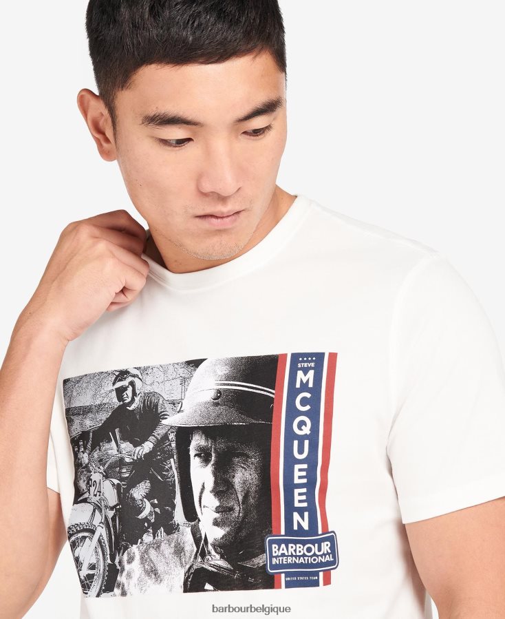 vêtements Barbour t-shirt graphique harris ciel pâle Hommes T2L6ZP969