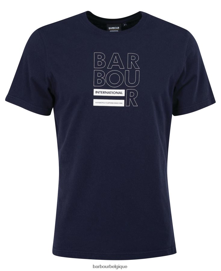 vêtements Barbour t-shirt à imprimé graphique blanc classique Hommes T2L6ZP838