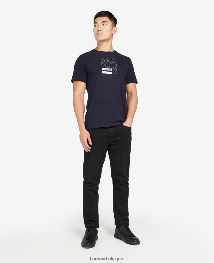 vêtements Barbour t-shirt à imprimé graphique blanc classique Hommes T2L6ZP838