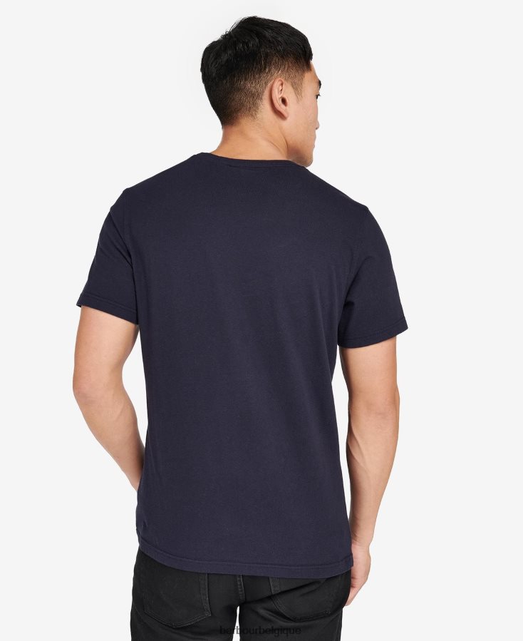 vêtements Barbour t-shirt à imprimé graphique blanc classique Hommes T2L6ZP838