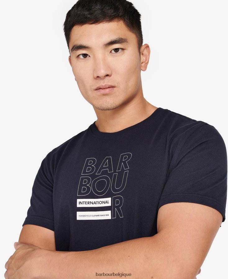 vêtements Barbour t-shirt à imprimé graphique blanc classique Hommes T2L6ZP838