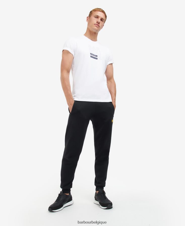 vêtements Barbour t-shirt à imprimé graphique blanc classique Hommes T2L6ZP854