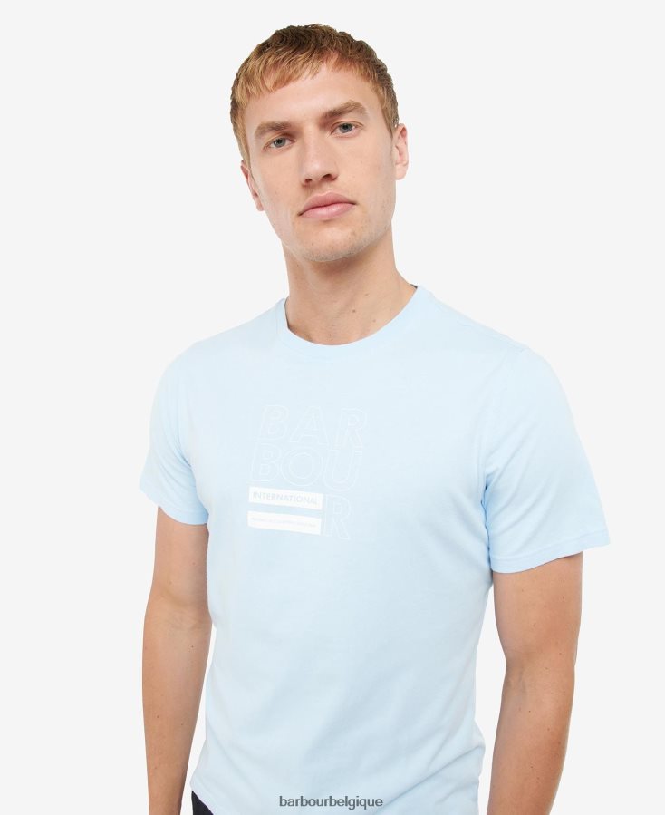 vêtements Barbour t-shirt à imprimé graphique blanc classique Hommes T2L6ZP936