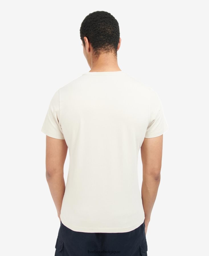 vêtements Barbour t-shirt à imprimé graphique brouillard bleu Hommes T2L6ZP798