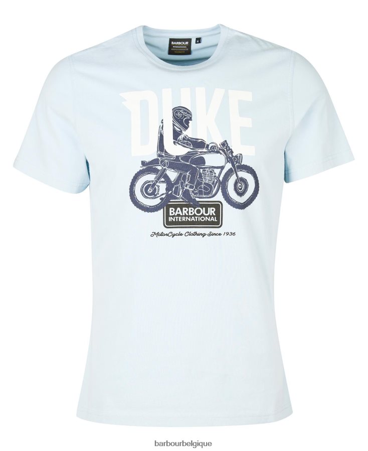 vêtements Barbour t-shirt à imprimé graphique ciel pâle Hommes T2L6ZP841