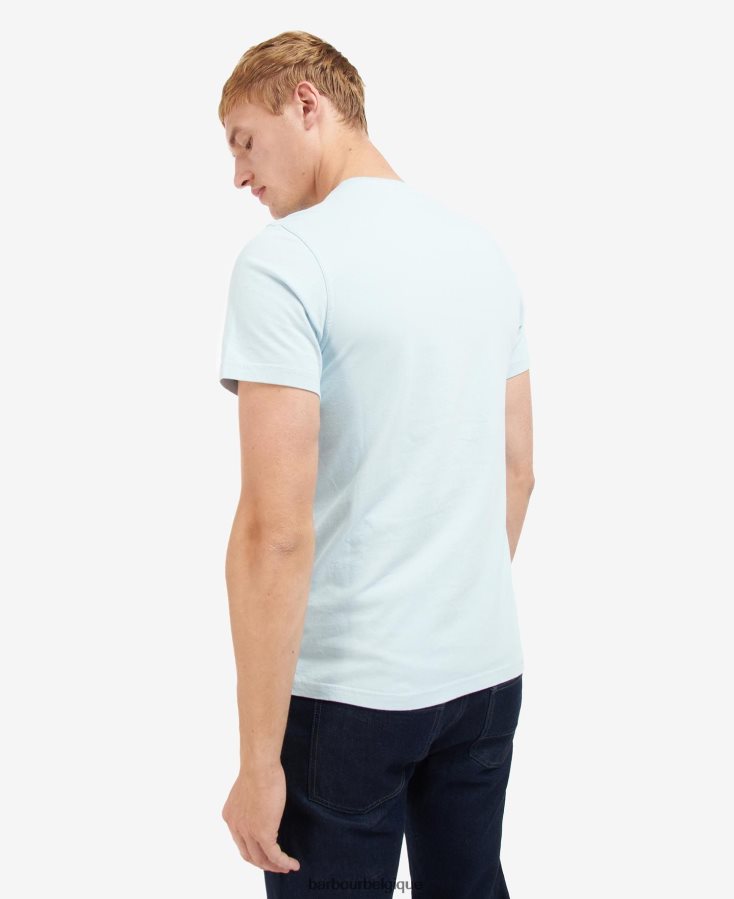 vêtements Barbour t-shirt à imprimé graphique ciel pâle Hommes T2L6ZP841