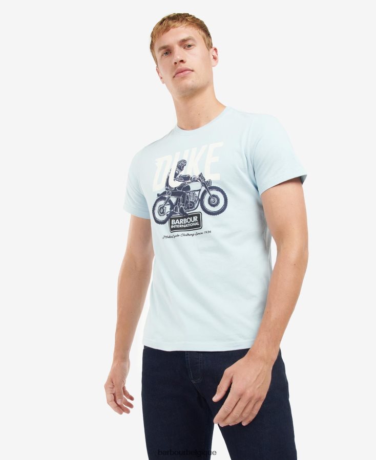 vêtements Barbour t-shirt à imprimé graphique ciel pâle Hommes T2L6ZP841