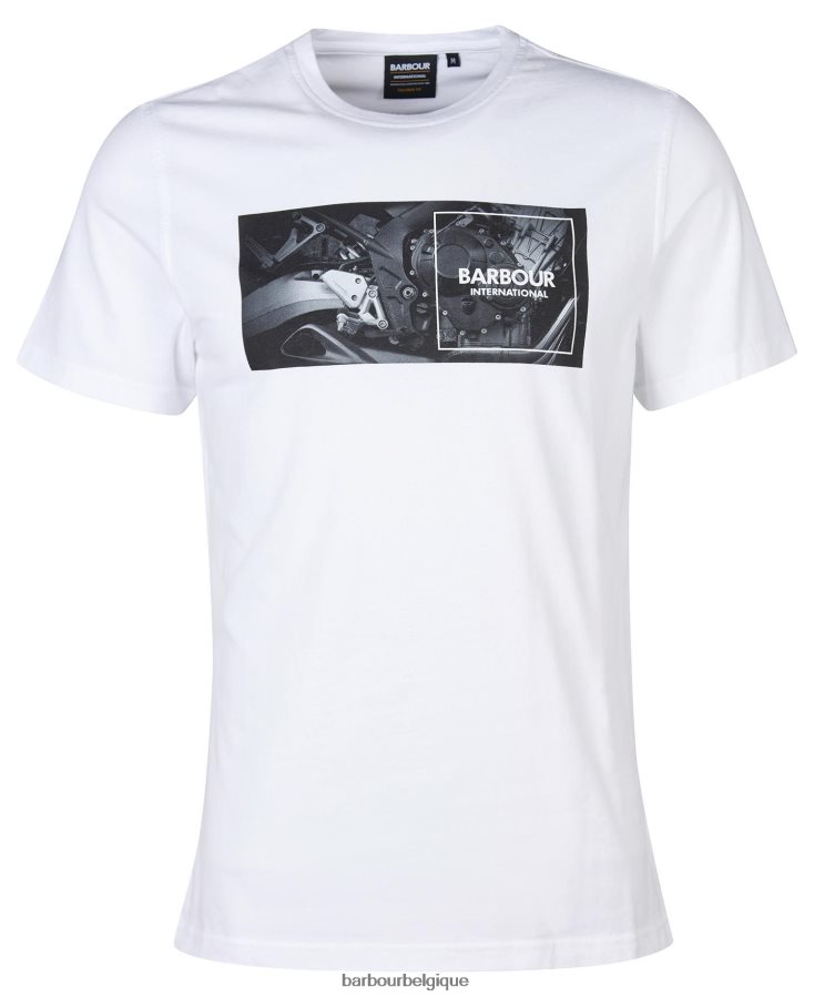 vêtements Barbour t-shirt à imprimé graphique horizon bleu Hommes T2L6ZP911