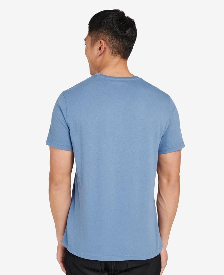 vêtements Barbour t-shirt à imprimé graphique horizon bleu Hommes T2L6ZP948