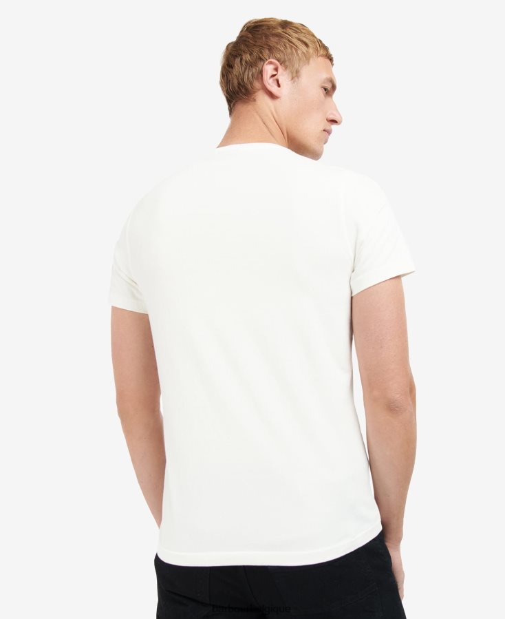 vêtements Barbour t-shirt à imprimé graphique vert de course Hommes T2L6ZP868