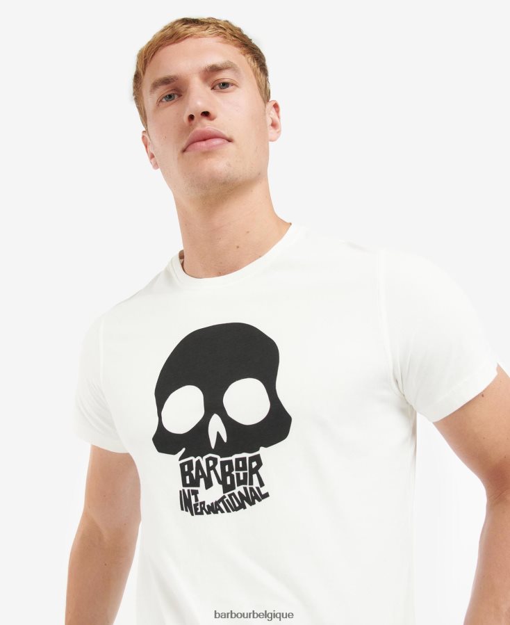 vêtements Barbour t-shirt à imprimé graphique vert de course Hommes T2L6ZP868